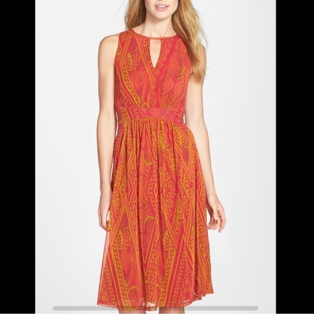CYNTHIA STEFFE ‘ESTELLE’ Fit & Flare Midi Dress